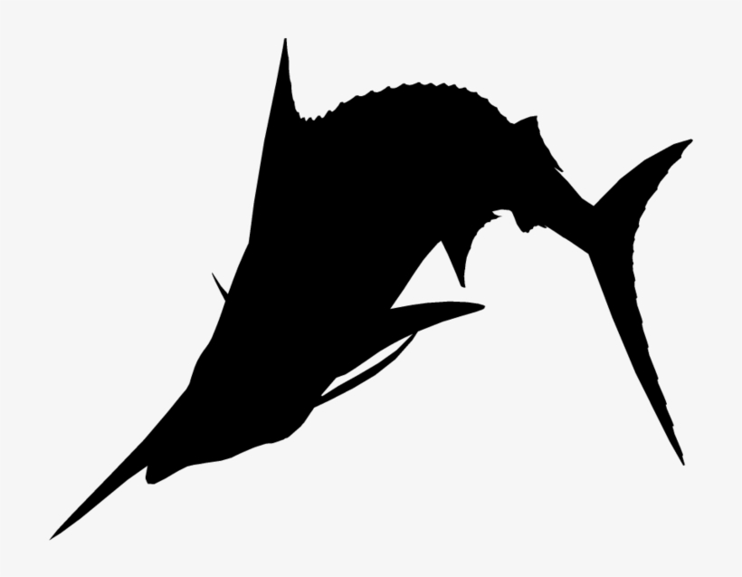 Swordfish Clipart Saltwater Fishing - Sailfish Silhouette Png, transparent png #401185