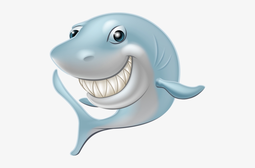 Cartoon Sea Animals, Cartoon Fish, Shark Party, - Great White Shark Character, transparent png #401221