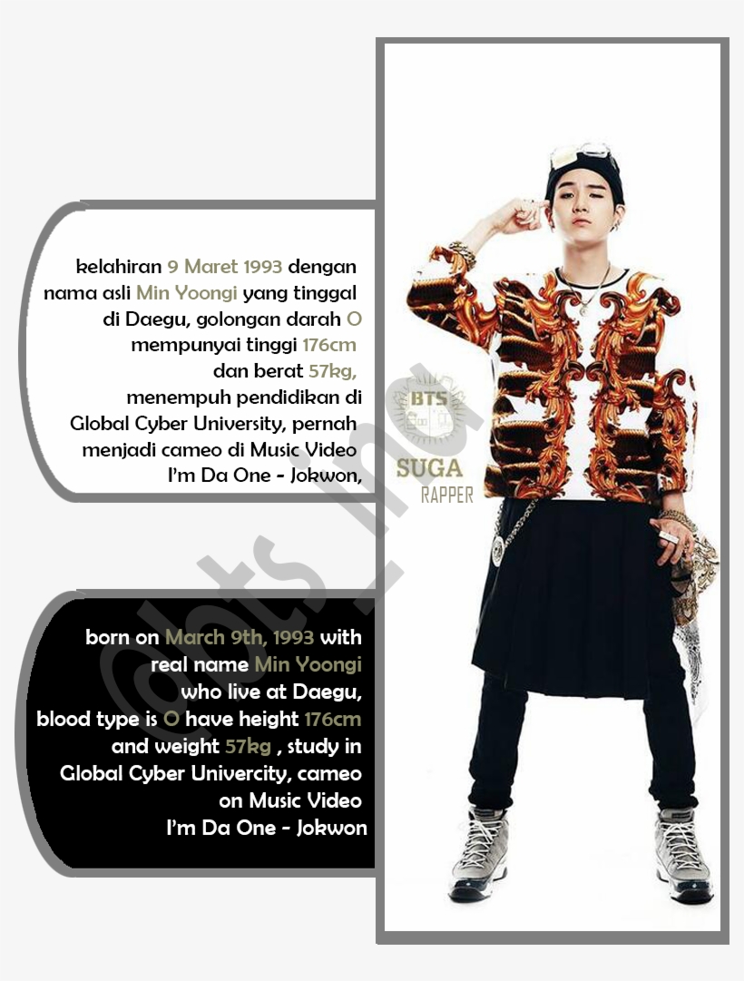 Suga Copy - Bts 2 Cool 4 Skool Suga, transparent png #401394