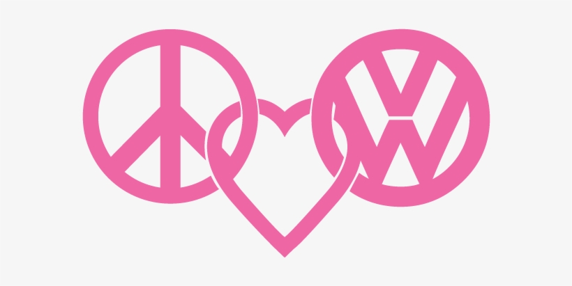 Volkswagen Logo Volkswagen Logo, Volkswagen Beetles, - Peace Love And Vw, transparent png #401954