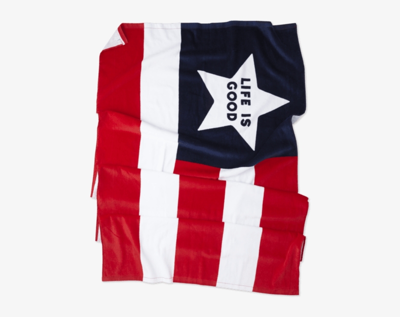 Flag Beach Towel - Life Is Good Beach Towel, transparent png #401973