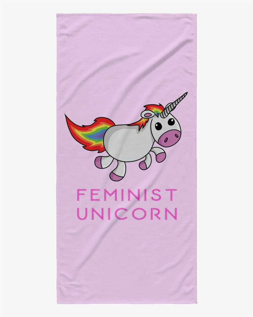 Feminist Unicorn Beach Towel - Unicorn Poop Gift Label, transparent png #402097