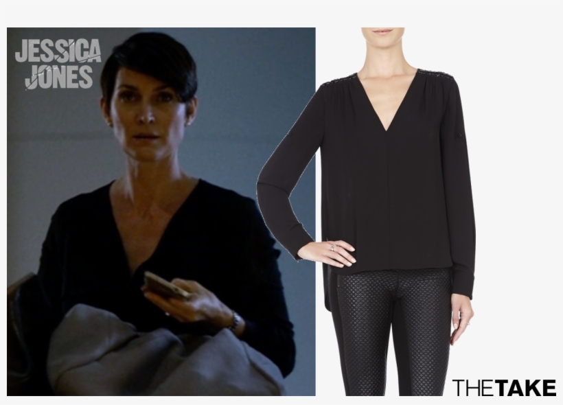 Bcbgmaxazria Cassidee Embellished Shoulder Blouse Inspired - Jessica Jones #4 (dekal Variant), transparent png #402315