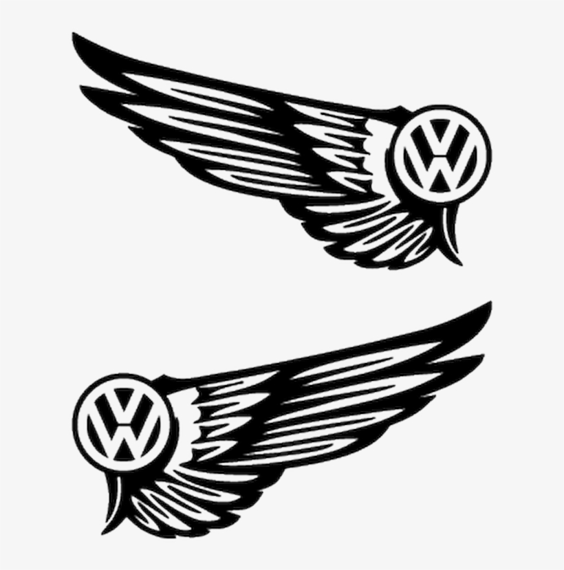 Free Volkswagen Logo Png - Vw Wings Decal, transparent png #402581