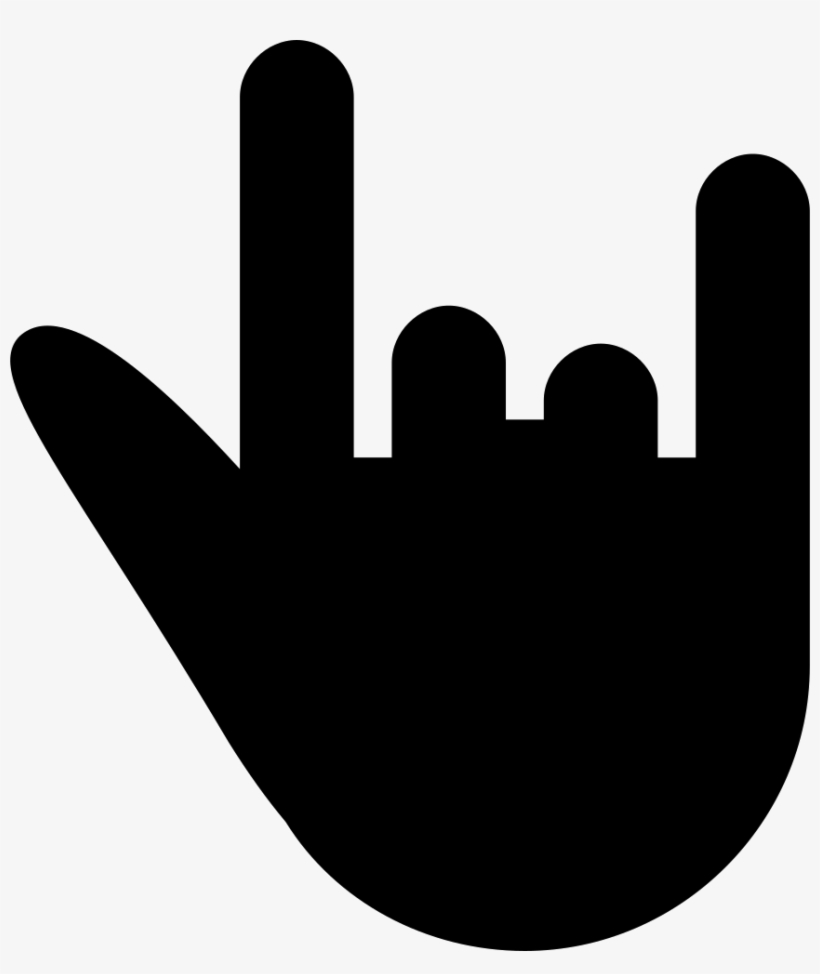 Rock N Roll Gesture Hand Silhouette Comments - Rock N Roll Hand Silhouette, transparent png #402764