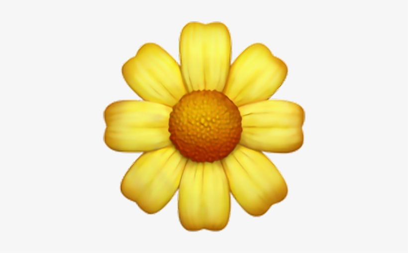 Flower Emoji Png - Yellow Flower Emoji Png, transparent png #402821