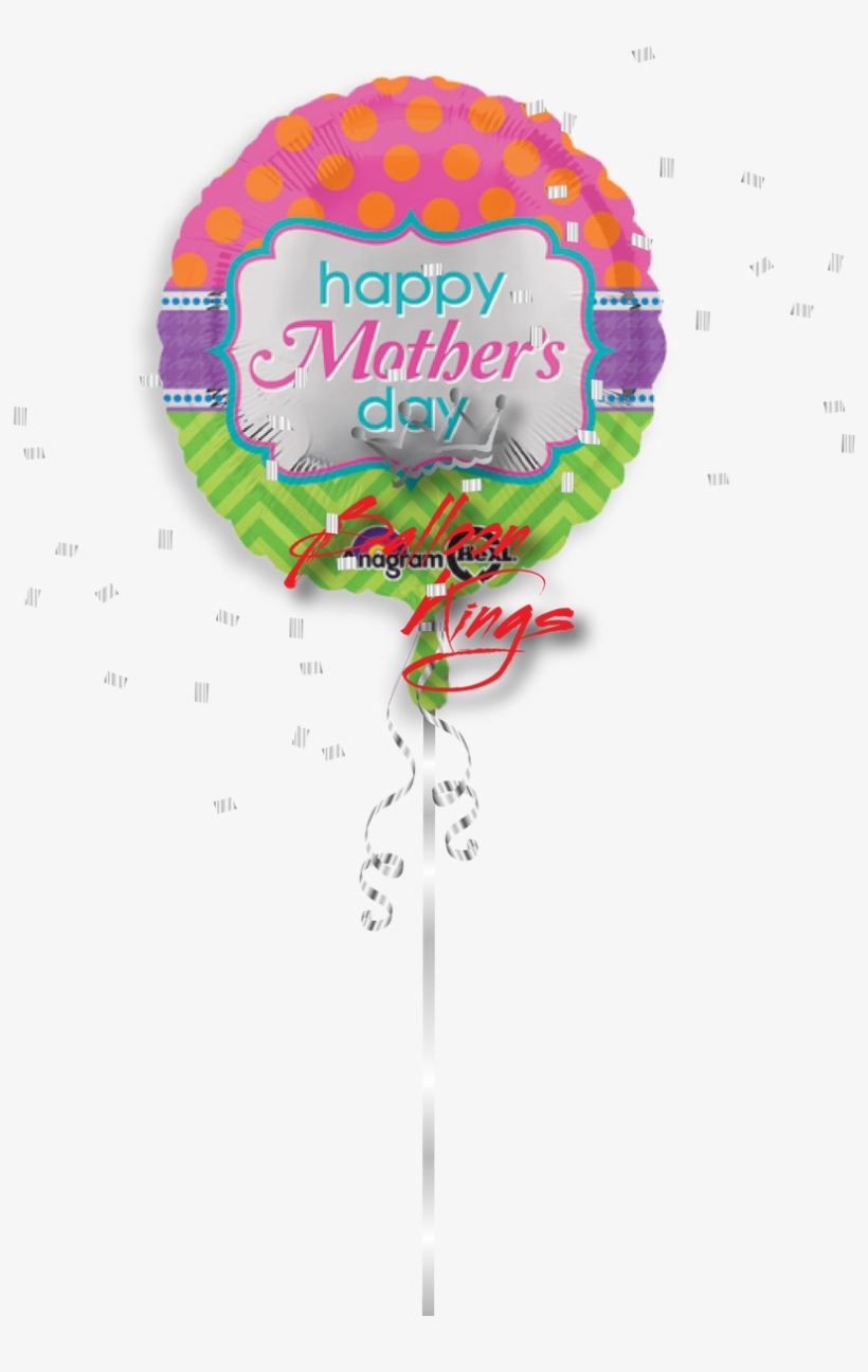 Happy Mothers Day Dots And Chevron - Transparent Happy Day Mother Png, transparent png #402985