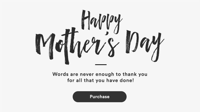 Black And White Happy Mothers Day Png, transparent png #403819