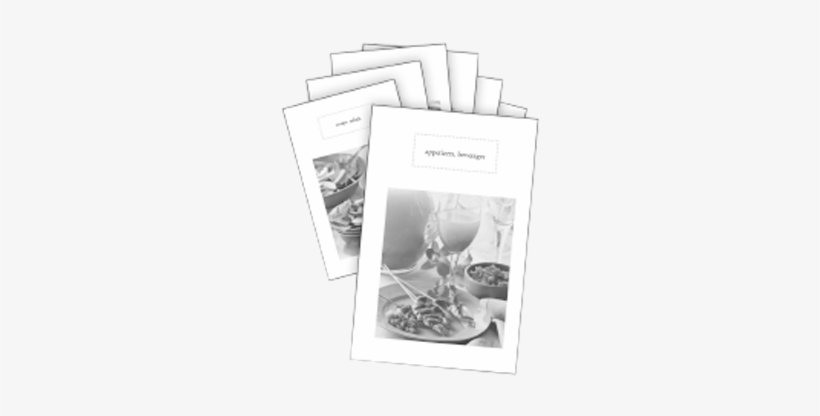 Black & White Cookbook Dividers - Cookbook, transparent png #405057