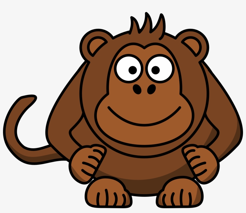 Cartoon Monkey Drawings - Monkey Cartoon No Background, transparent png #405599