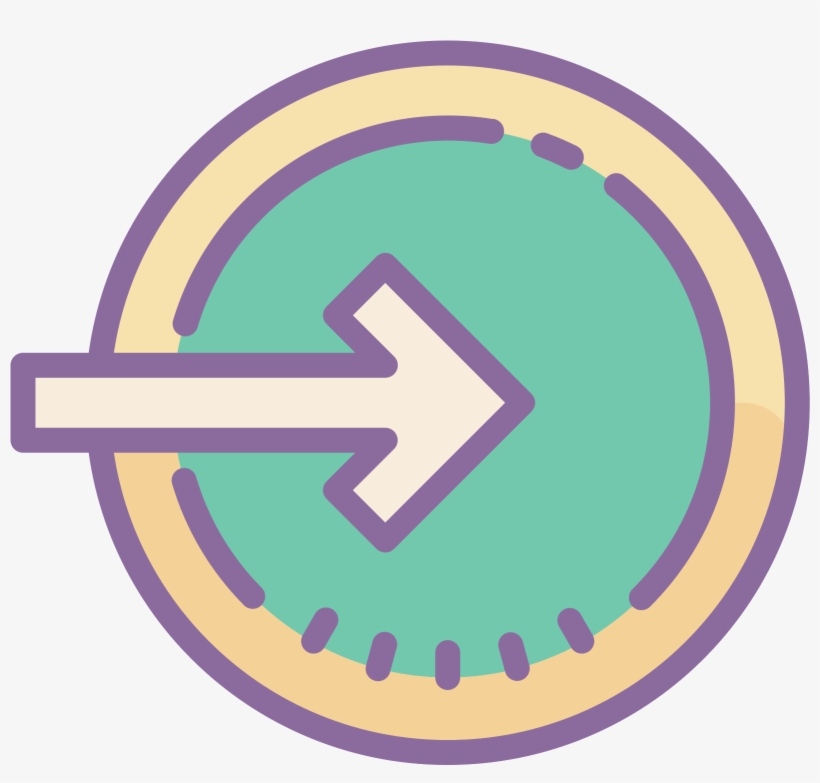 Accedi Arrotondato Destro Icon - Icon, transparent png #406175