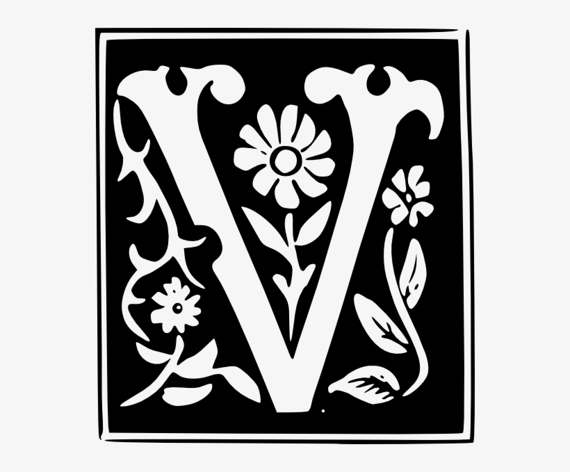 Decorative Letter Set V Svg Clip Arts 546 X 599 Px, transparent png #406379