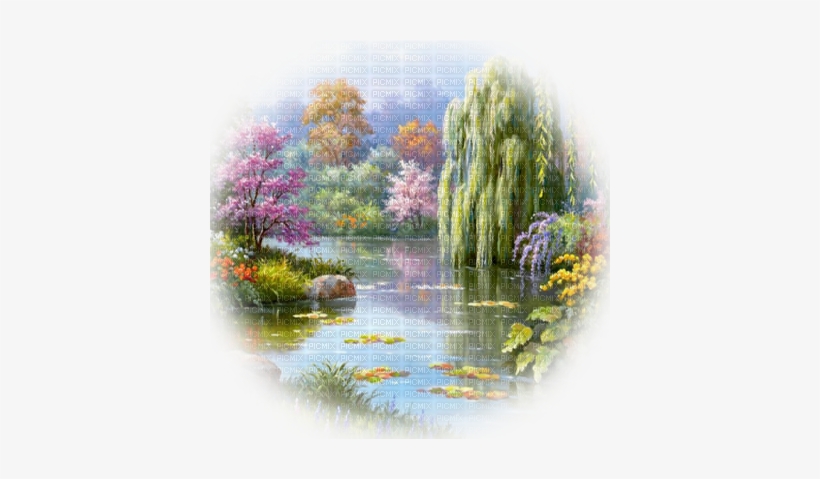 Paysage Printemps Landscape Lake - Tubes Png Paysage Printemps, transparent png #406757