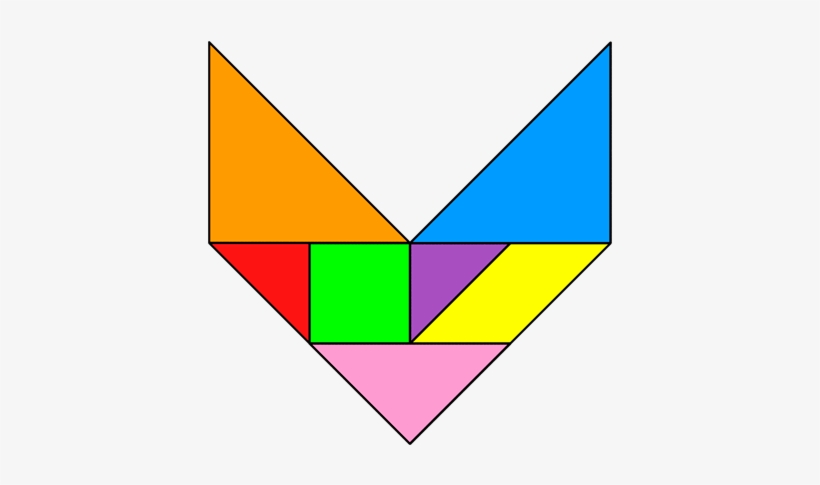 Tangram Letter V - Tangram Arrow, transparent png #406892