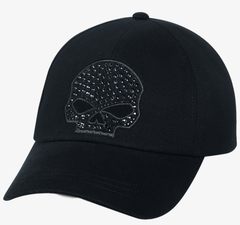 H-d Women's Skull Rhinestone Cap - Woman, transparent png #406968