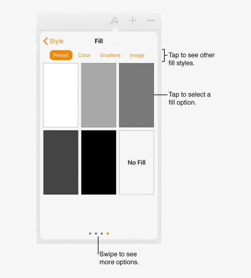 Fill Options In The Style Pane Of The Format Button - Diagram, transparent png #407319
