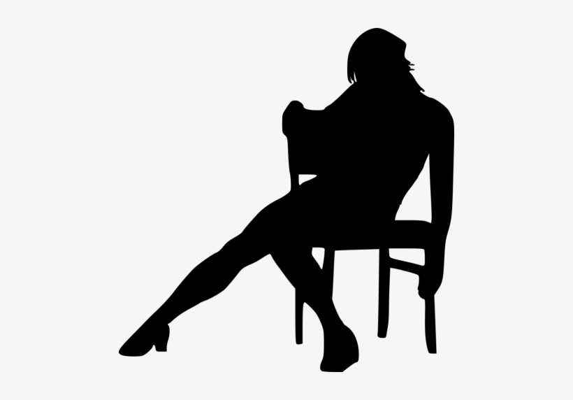 Free Png Sitting In Chair Silhouette Png Images Transparent - Portable Network Graphics, transparent png #407632