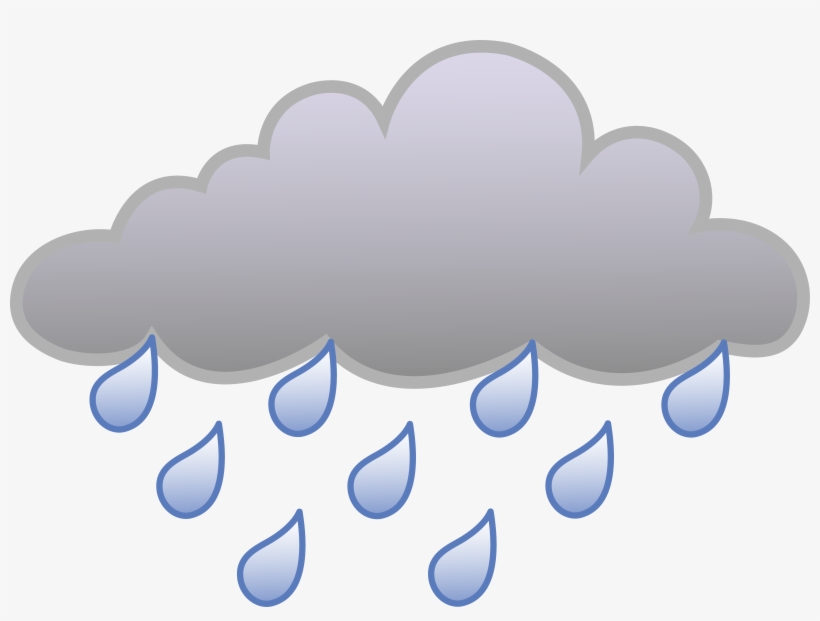 Rainy Clipart Free - Rain Cloud Clipart, transparent png #407732