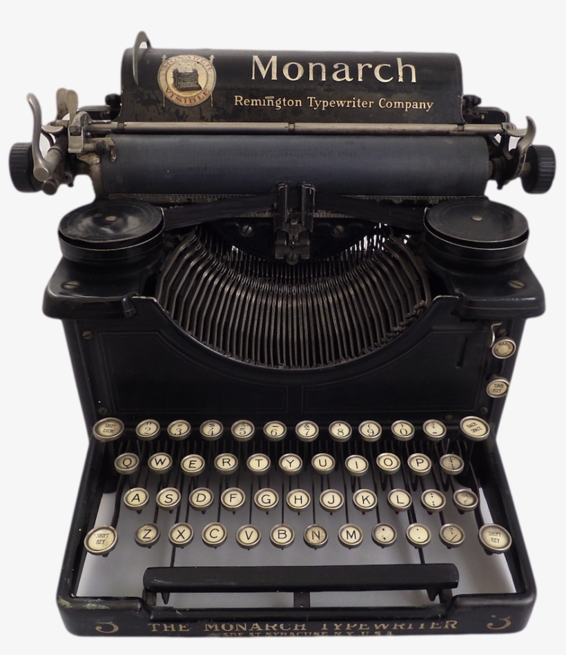 Vintage Typewriter Png Jpg Black And White Download - Typewriter, transparent png #407899