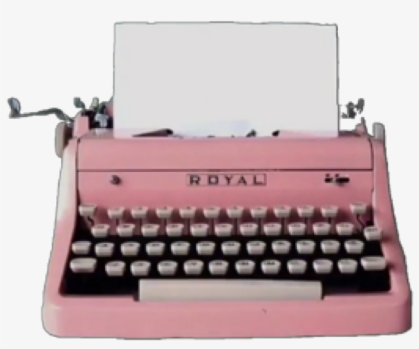 Vintage Typewriter Pink Aesthetic Tumblr Remix Remixit, transparent png #407947