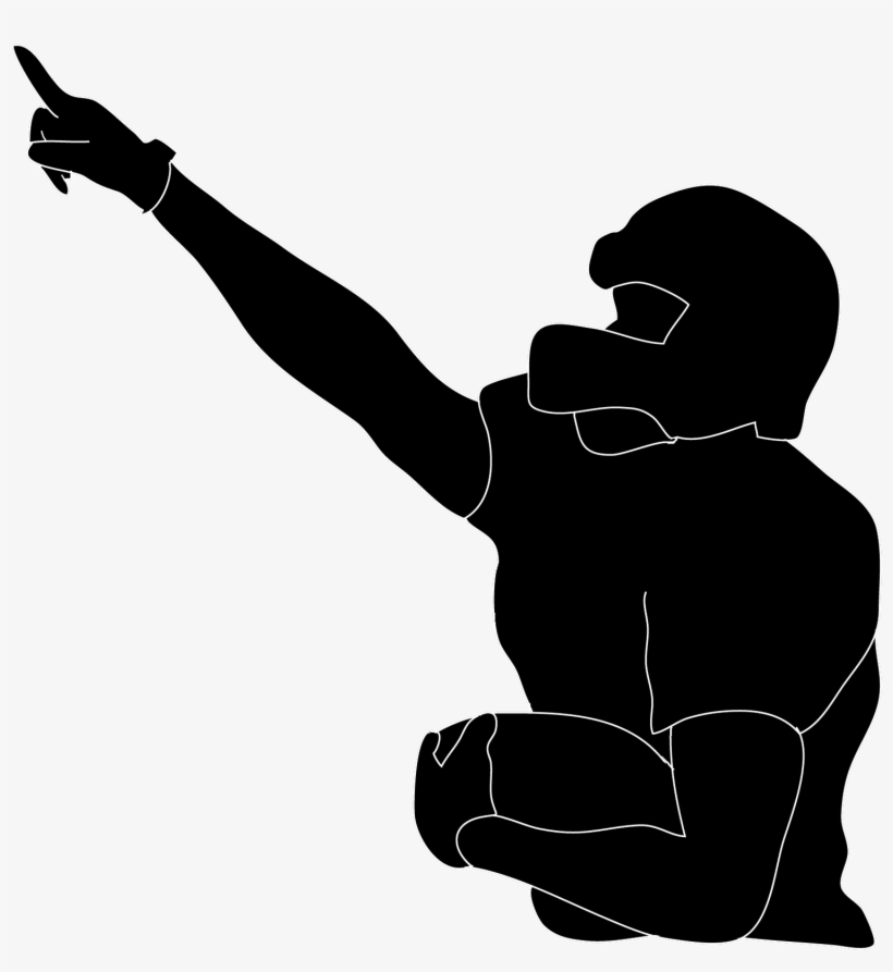 American Football Player - American Football Player Silhouette Transparent, transparent png #408028