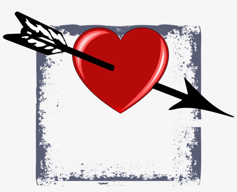 Rustic Arrow Cliparts - Corazon De San Valentin Con Flecha, transparent png #409141