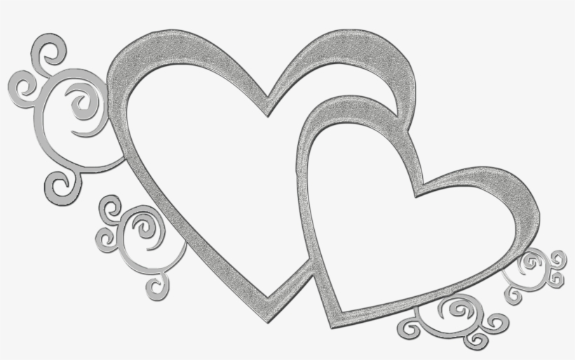 Double Heart Image - Clip Art Wedding Day, transparent png #409355