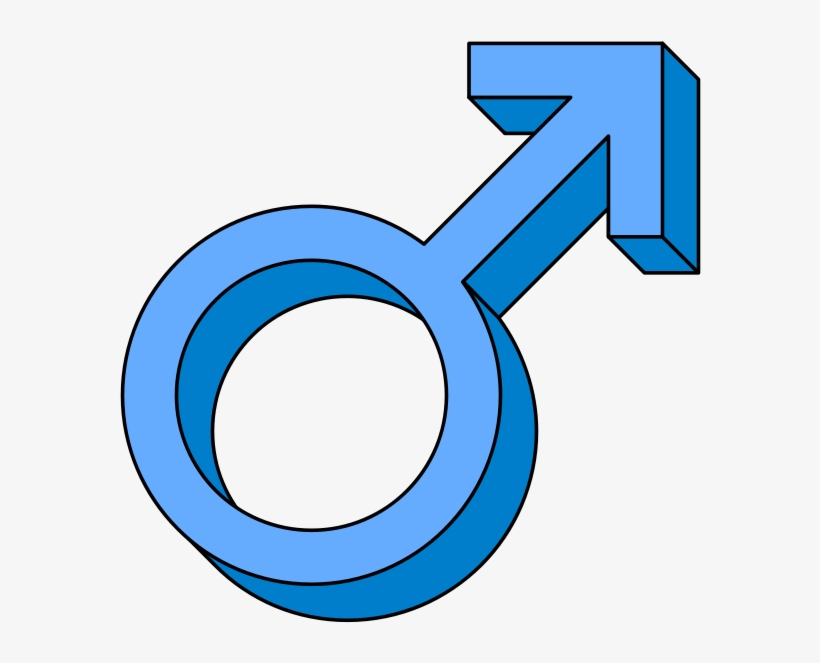 Mars Male Symbol Pseudo 3d Blue - Male Symbol, transparent png #409358