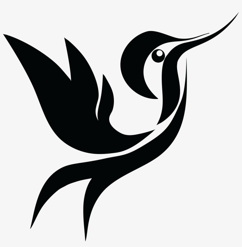 Free Clipart - Hummingbird Clipart Black And White, transparent png #409359