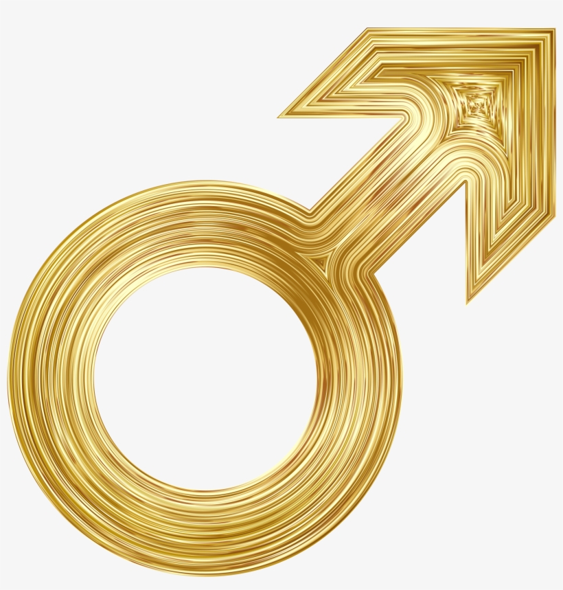 This Free Icons Png Design Of Male Symbol Gold, transparent png #409541