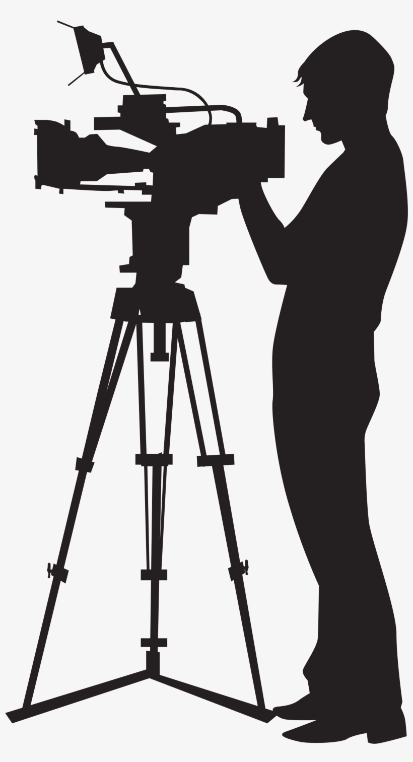 Picture Black And White Stock Camera Man Clipart - Camera Operator Png, transparent png #409767