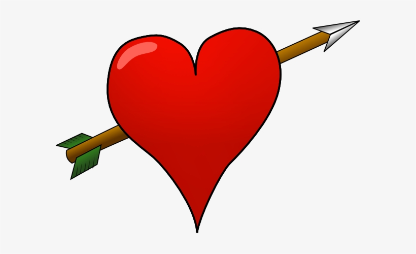 Heart Arrow Clip Art Free Vector 4vector - Bow And Arrow Heart, transparent png #409838