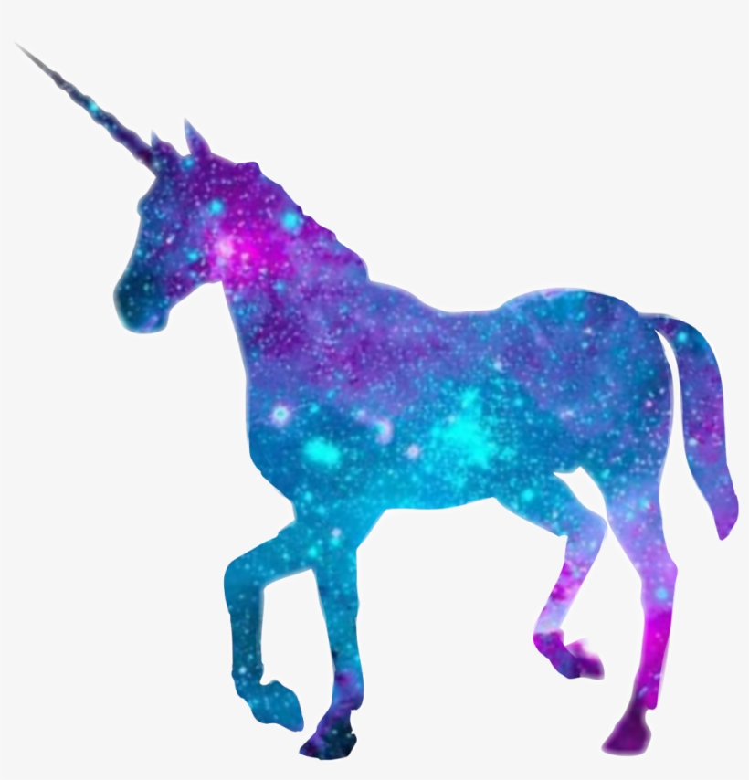 A Galaxy Unicorn Sticker - Black Unicorn, transparent png #4000893