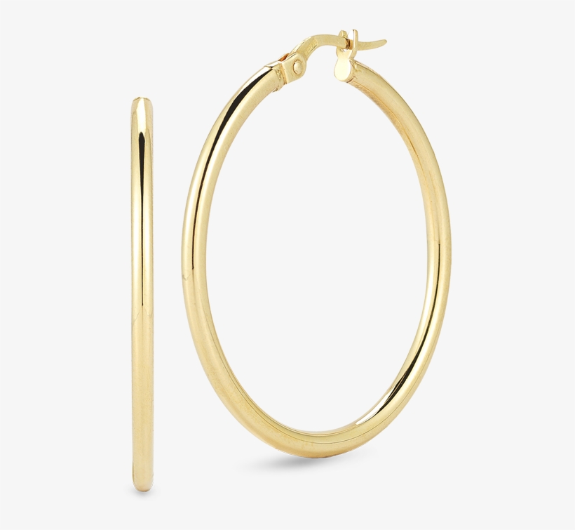 Roberto Coin Perfect Gold Hoops 18k Yellow Gold Earrings Free