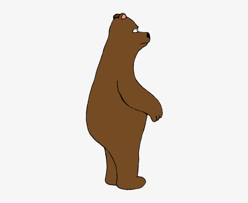 Grizzly Bear Clipart - Bear Standing Up Cartoon, transparent png #4001331