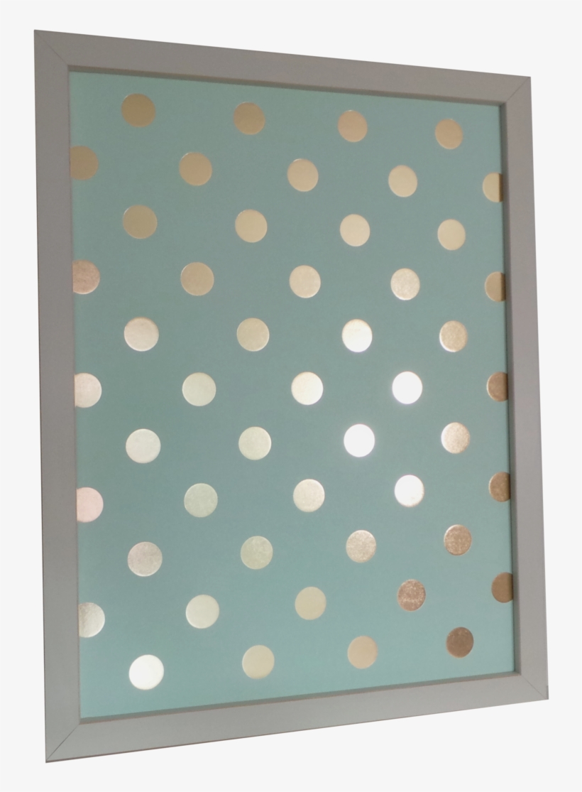 Aqua Gold Polka Dot Magnetic Dry-erase Memo Board, transparent png #4001395