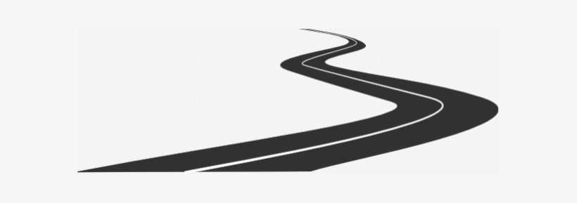 Curved Road Hi E1512765950799 - Monochrome, transparent png #4001707