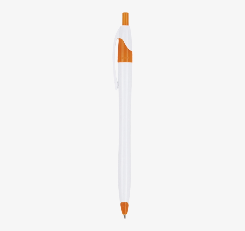 Picture Of Slim White Barrel Ballpoint Pen - Writing, transparent png #4002787