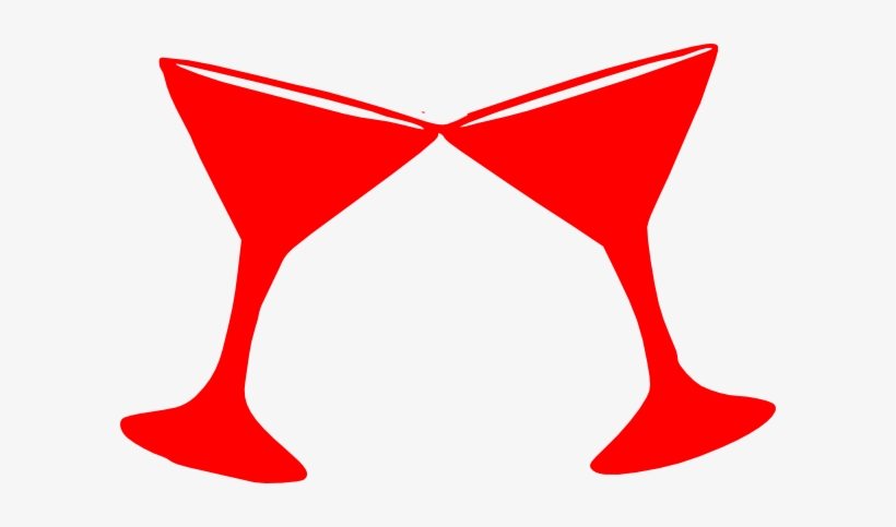 Cocktail Glass Cliparts - Red Cocktail Clip Art, transparent png #4003245