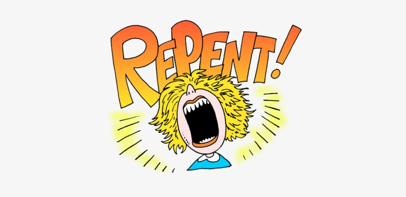 Woman Screaming Repent - Repent Clip Art, transparent png #4003305