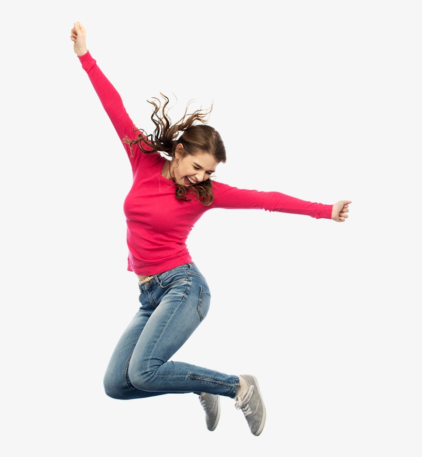 "i Finally Found The Movies I've Been Looking For " - Woman Jumping, transparent png #4003857