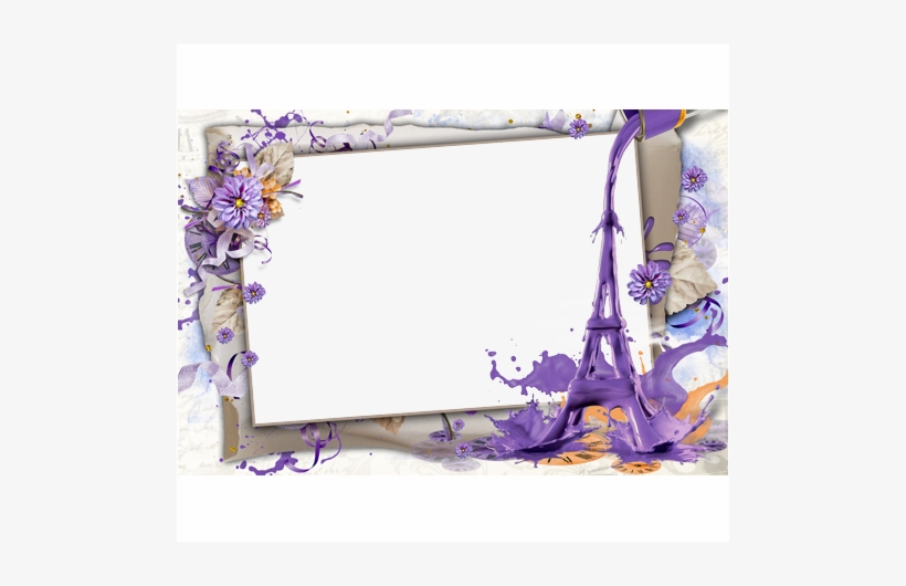 Ilustración Digital - Marcos Con Torre Eiffel, transparent png #4004541