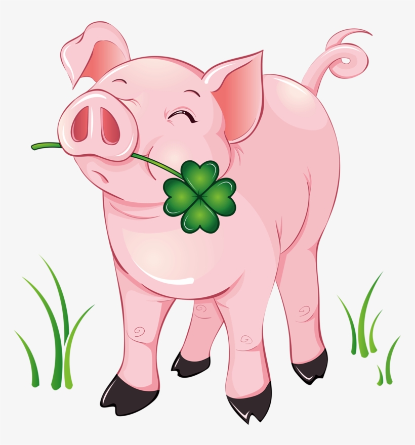 Glбcksschwein Mit Glбcksklee - Friday 13 Pig, transparent png #4004614