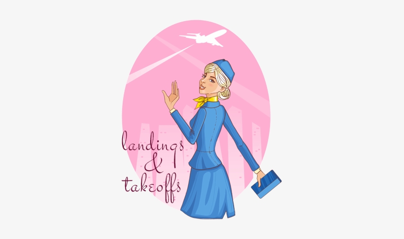 Landings And Takeoffs - Flight Attendant Clipart, transparent png #4005567