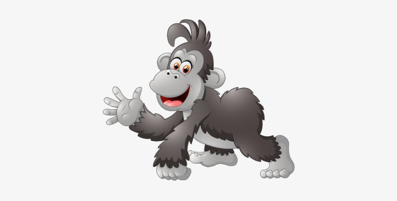 Baby Gorilla Clipart - Baby Gorilla Pic Cartoon, transparent png #4005618