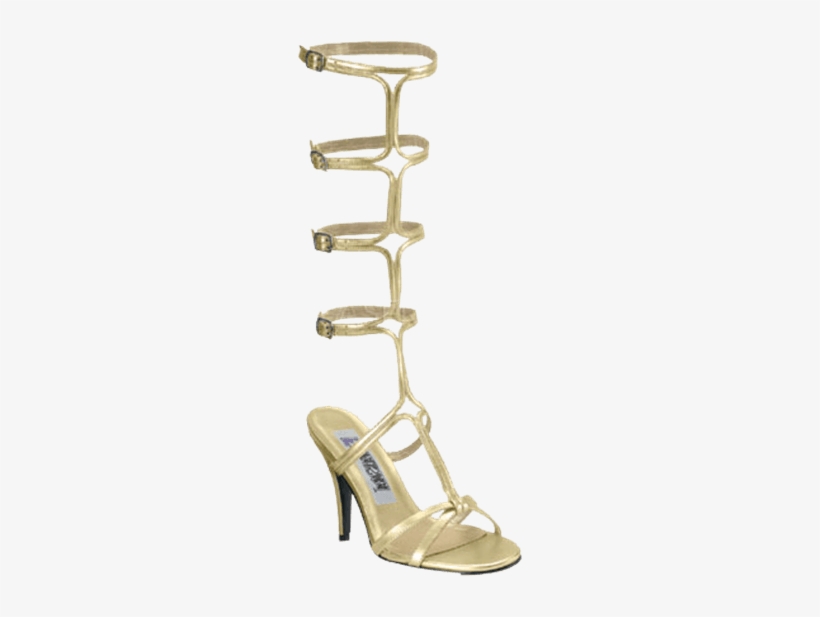 Greek Goddess High Heel Sandals - High Heel Gold Gladiator Boots, transparent png #4006018
