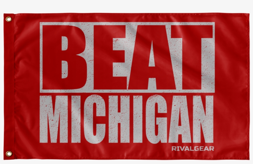 Ohio State Buckeyes One-sided Wall Flag, Beat Michigan, transparent png #4006940