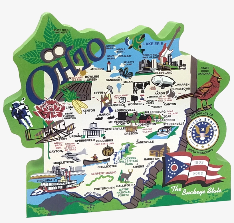 Ohio Map With Icons, transparent png #4007318