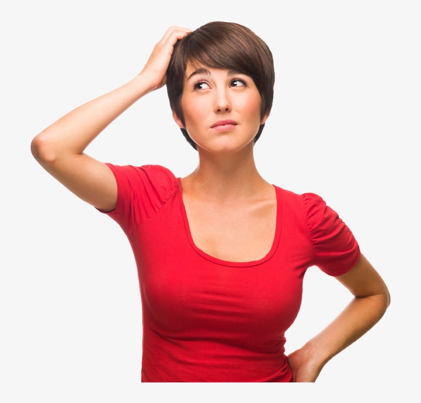 Frequently Asked Questions - Woman Scratching Her Head, transparent png #4007864
