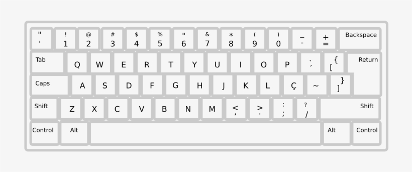 Medium Image - Computer Keyboard Clipart Black And White, transparent png #4008335